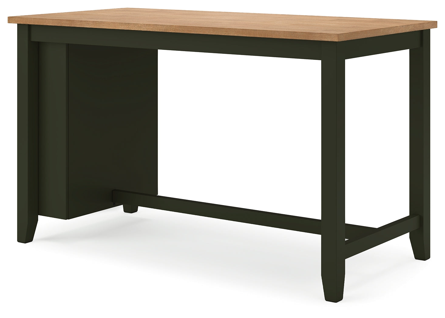 Gesthaven table angled view with butcher block top