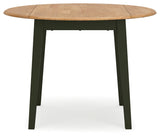 Gesthaven round dining table head-on view