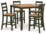 Gesthaven set head-on view with table and stools