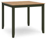 Gesthaven table close-up angle showing butcher block veneer top