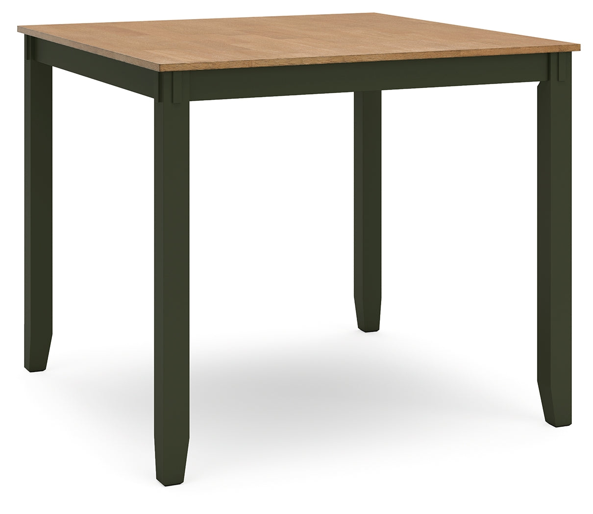 Gesthaven table close-up angle showing butcher block veneer top