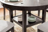 Detail of Langwest table diamond patterned veneer and chair fretwork