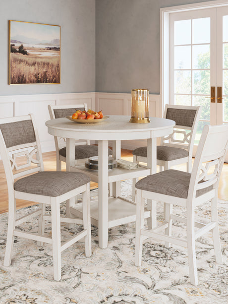 Styled Erinberg dining set in casual dining room setting