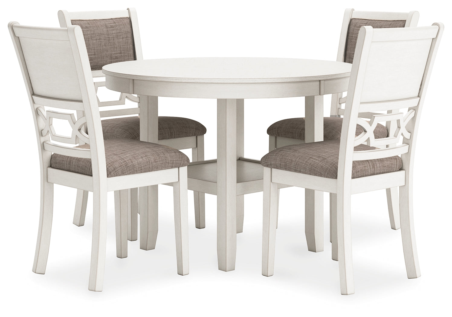Side angle of Erinberg dining table and chairs