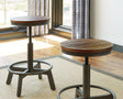 Torjin brown and gray counter height stool front angle