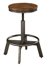 Side angle of Torjin dining table and barstools set