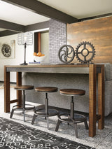 Torjin stool close-up of contoured faux leather seat
