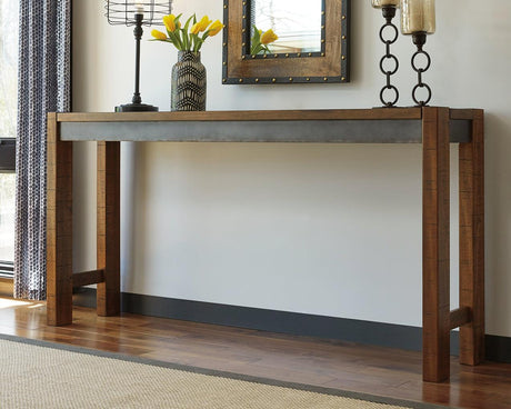Top view of Torjin brown gray counter height table