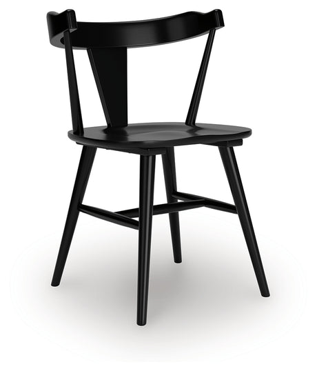 Gretlynn Black Dining Chair detail of wrap-around back