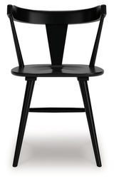 Gretlynn Black Dining Chair front head on