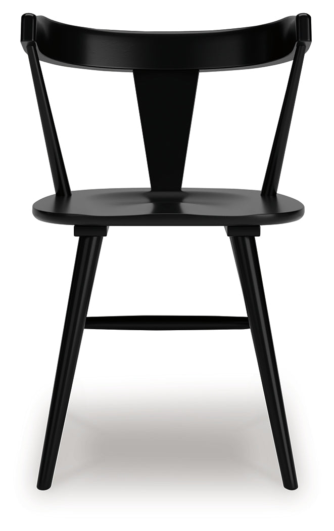 Gretlynn Black Dining Chair front head on