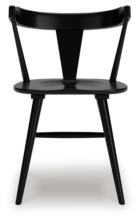 Gretlynn Black Dining Chair front head on