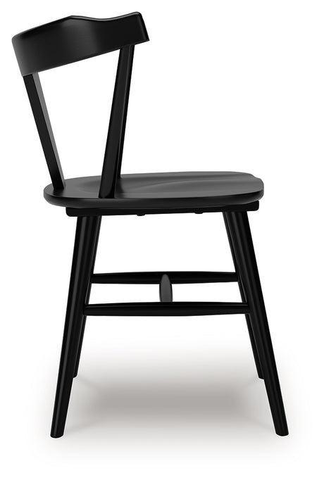 Gretlynn Black Dining Chair side alternate angle