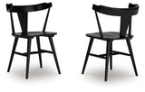 Gretlynn Black Dining Chair back view