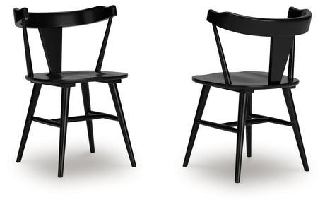 Gretlynn Black Dining Chair back view