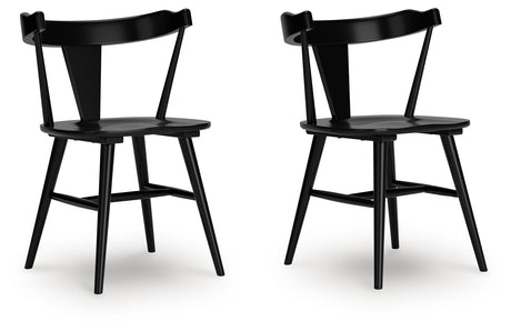 Gretlynn Black Dining Chair side angle