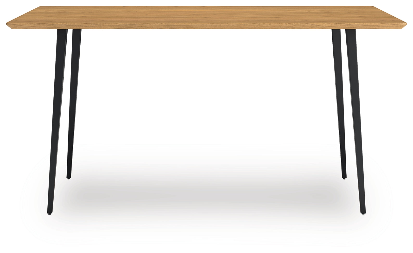 Back view of Gretlynn dining table showing metal frame