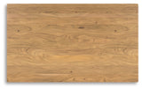 Top view of Gretlynn dining table showing natural wood grain