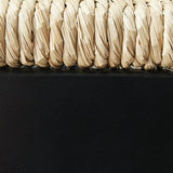 Close up of black wood finish on Mirimyn Bar Height Stool