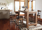 Pinnadel Light Brown Counter Height Bar Stool side view showing swivel seat