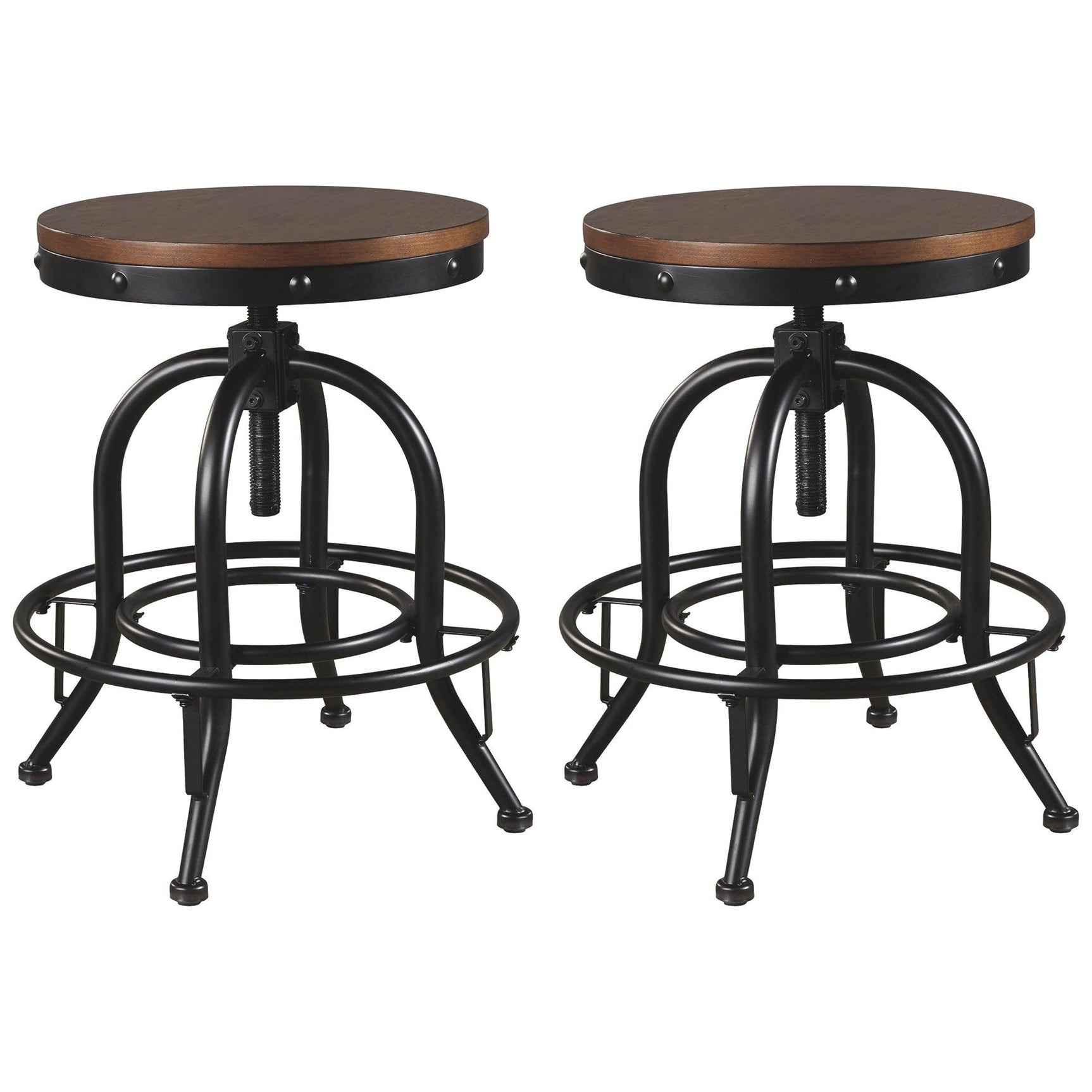 Valebeck bar stool showing black metal frame and footrest