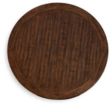Valebeck table top overhead view showing rounded edges