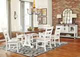 Valebeck Dining Table Angle Showing Length with Leaf