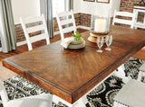 Close-up of Valebeck Dining Table Bookmatched Inlay Veneer Top
