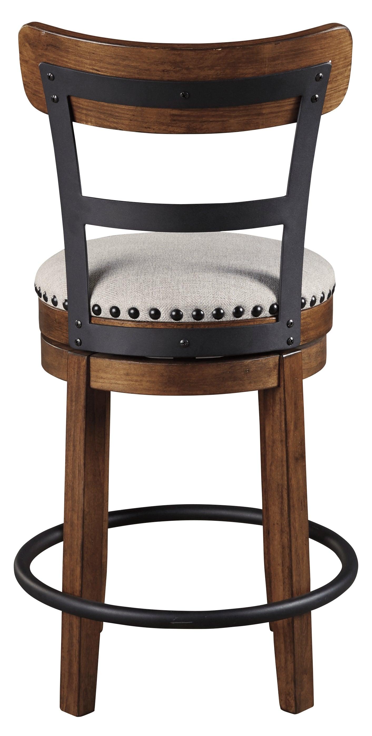 Valebeck Bar Stool back view showing frame