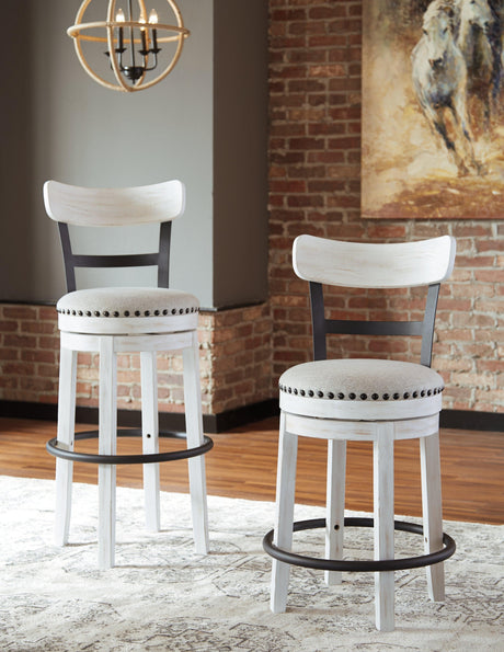 Valebeck Bar Stool group view with matching collection pieces