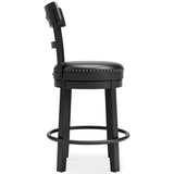 Side view showing footrest on Valebeck Bar Stool
