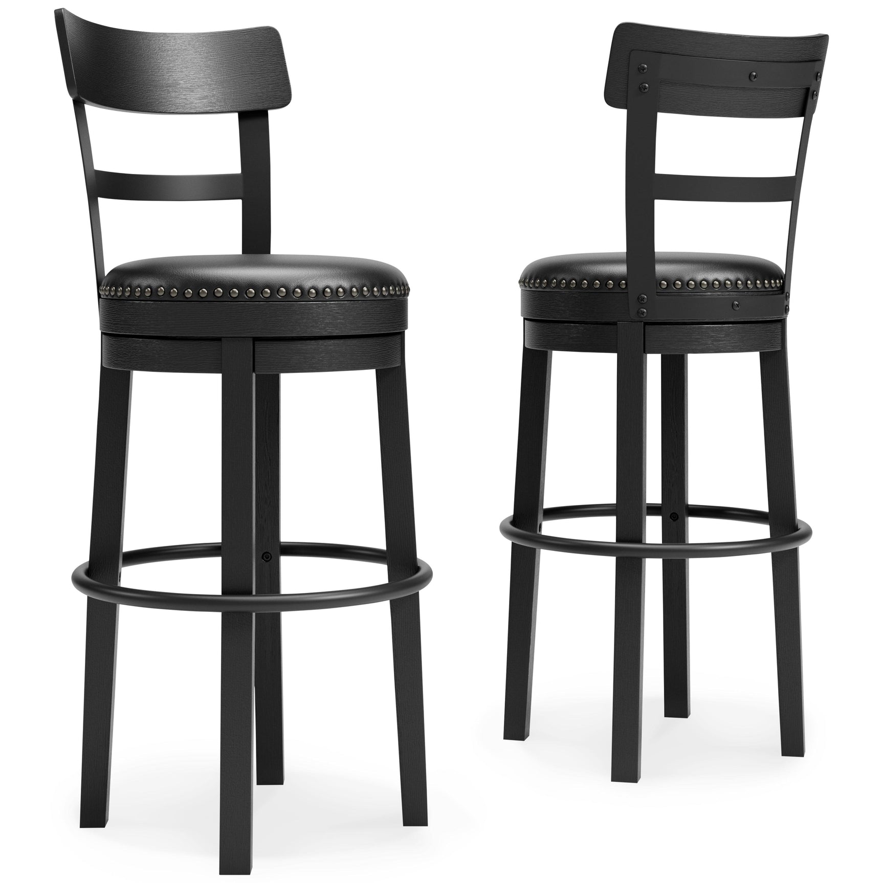 Top angled view of Valebeck Bar Stool seat and backrest