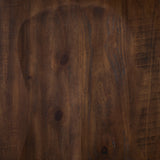 Close-up of two-tone finish on table top and base