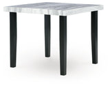 Mervannie counter height dining table angled side view