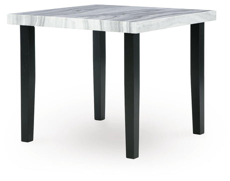 Mervannie counter height dining table angled side view