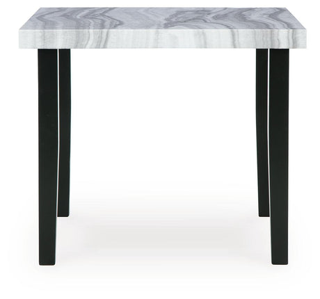 Mervannie counter height dining table front on view