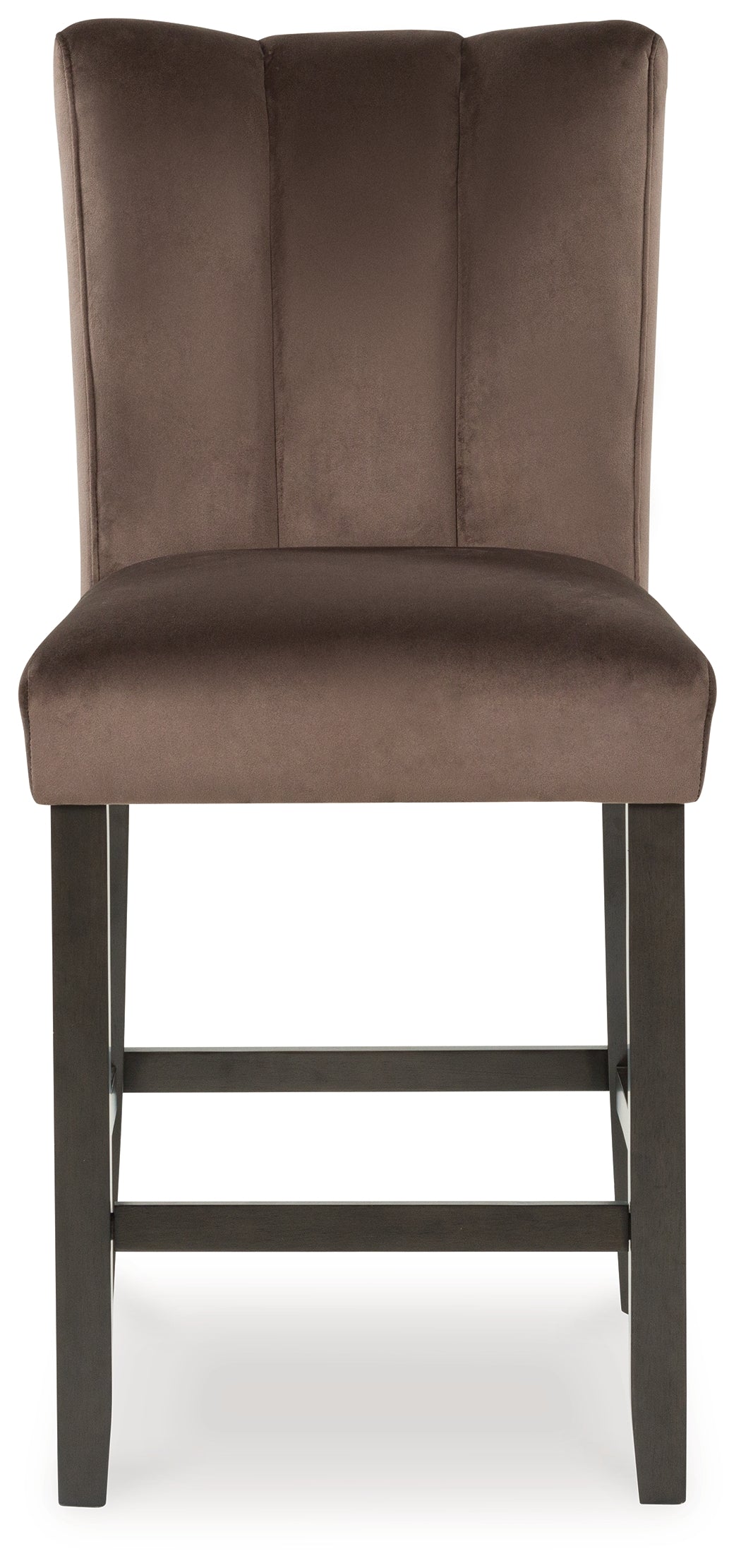 Jeshina mocha counter height barstool head-on front view