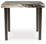 Jeshina dining table top view highlighting marble pattern