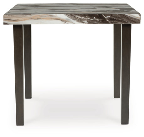Jeshina dining table top view highlighting marble pattern