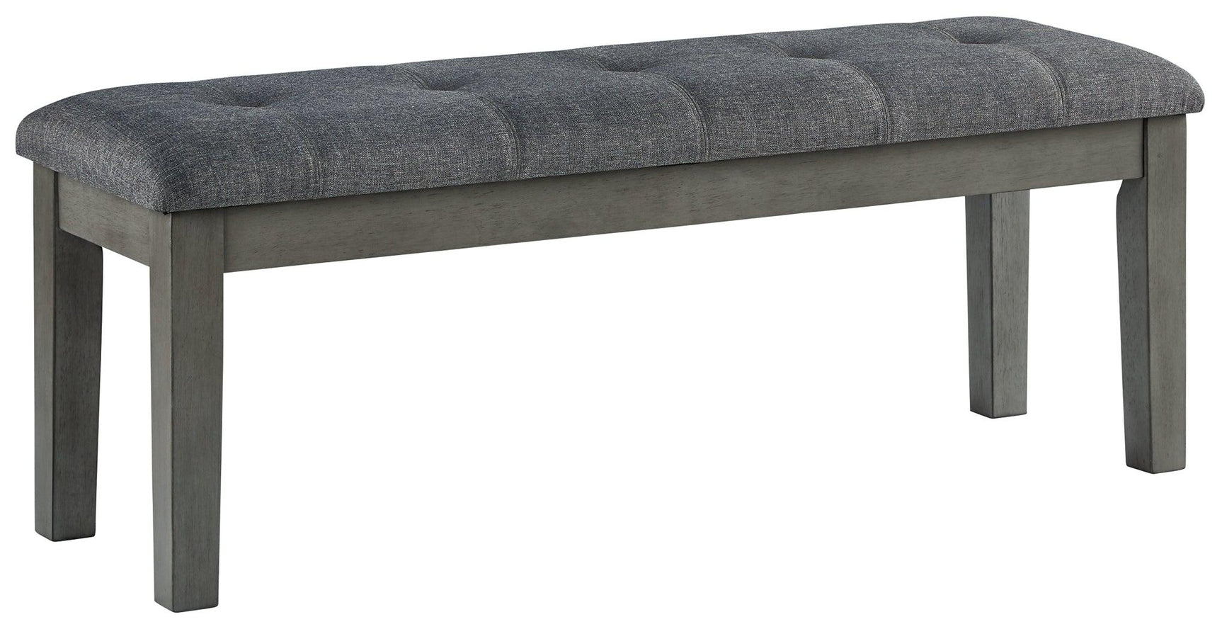 Hallanden Two-tone Gray 50 inch dining bench side angle