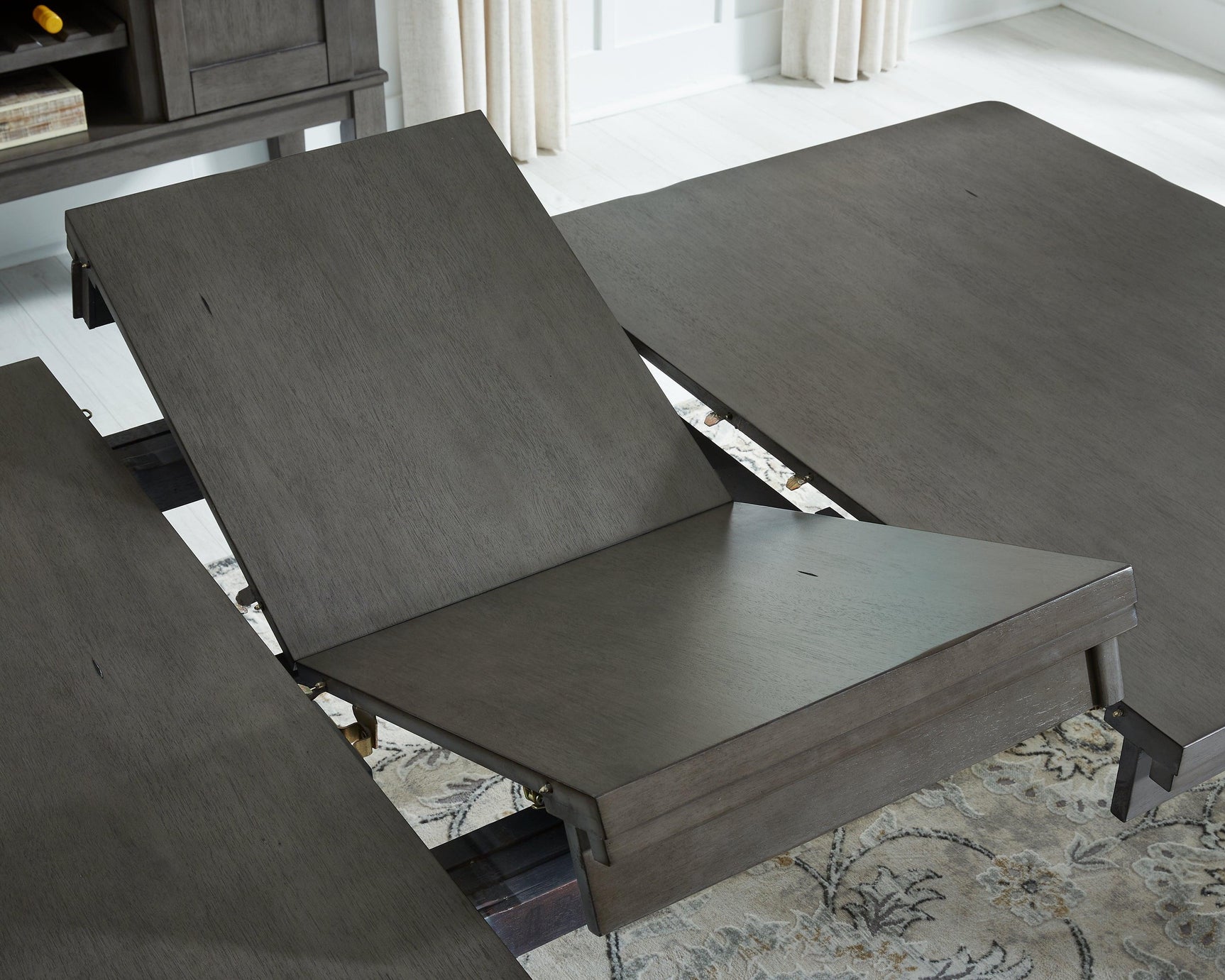 Mood shot of Hallanden Dining Extension Table with dining chairs