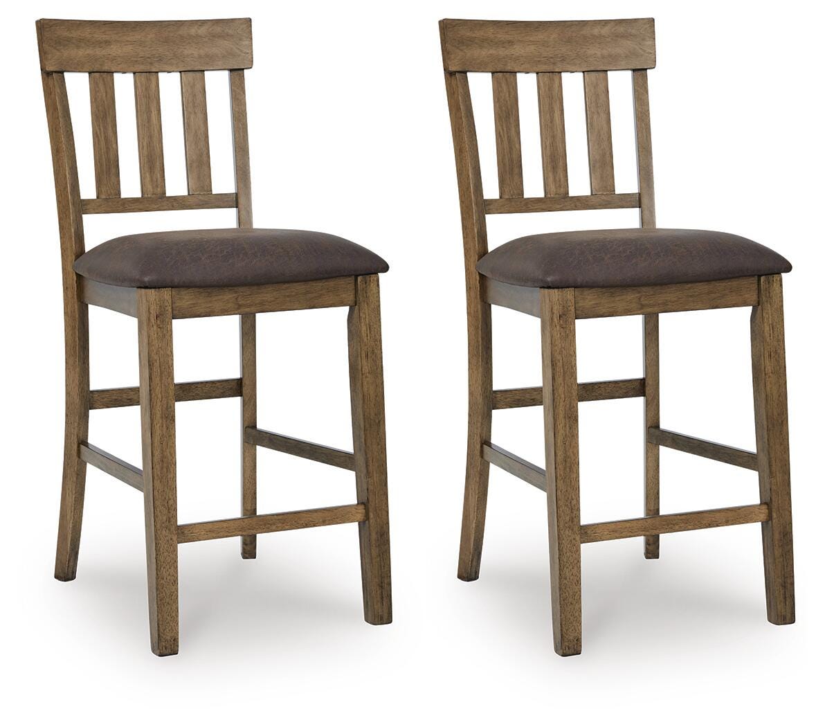 Urbinforte Counter Height Barstool side view showing burnished edges