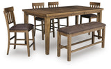 Close-up of table leaf detail on Urbinforte dining table