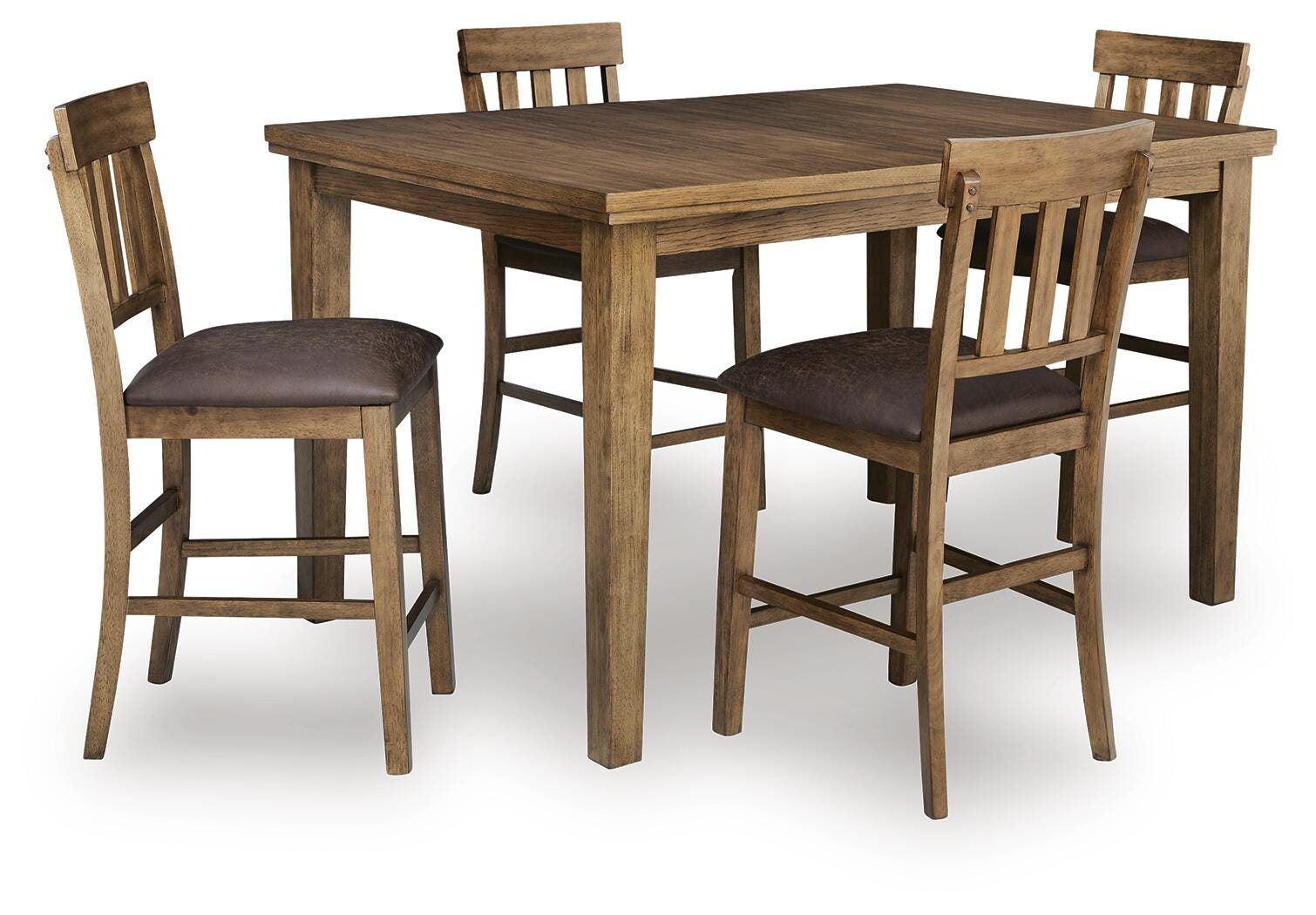 Side view of Urbinforte counter height dining table surface