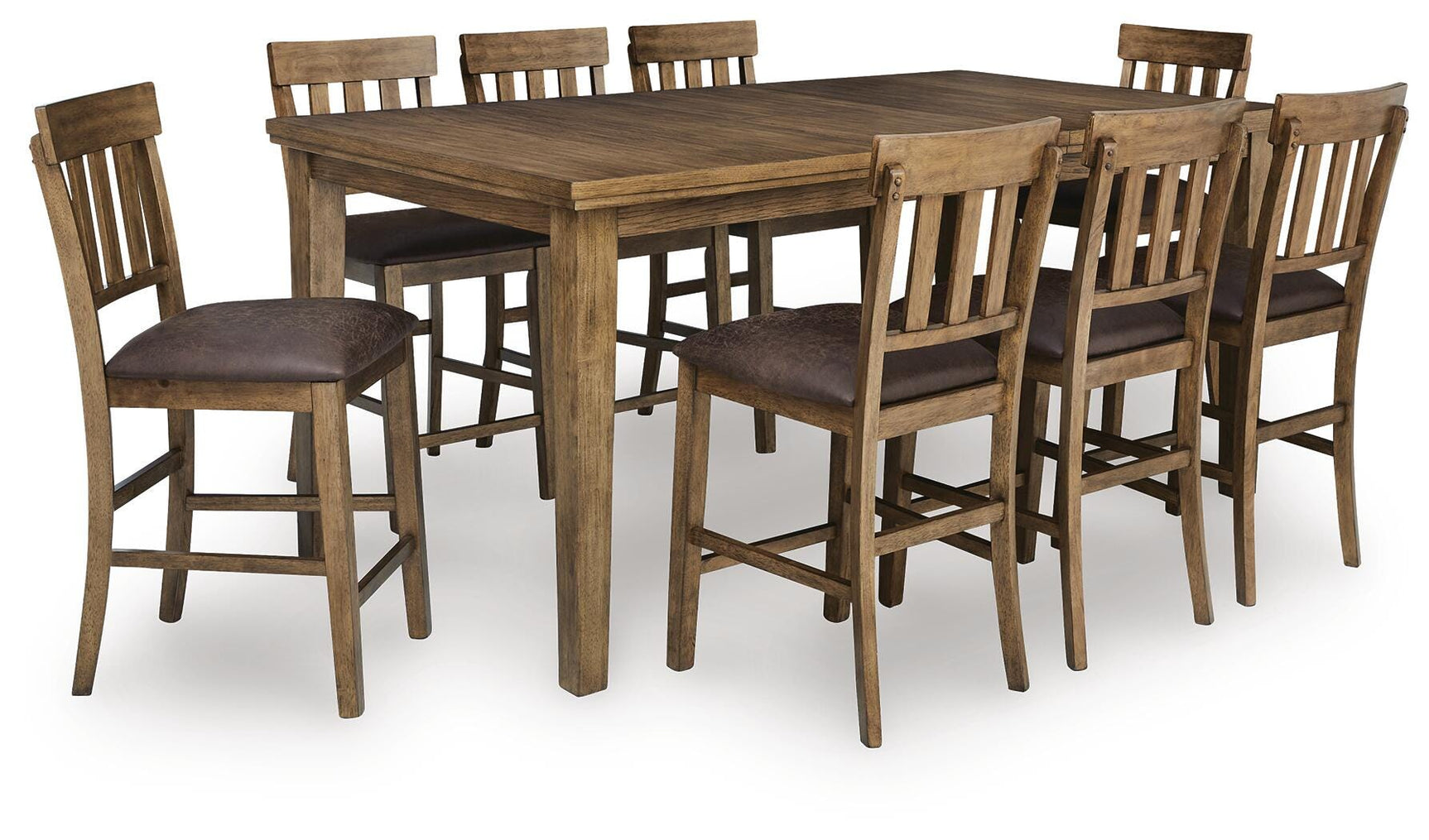 Close-up of dining table leaf detail