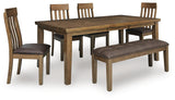 Urbinforte Light Brown Dining Set view 3