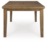 Top view showing butterfly leaf of Urbinforte Dining Table