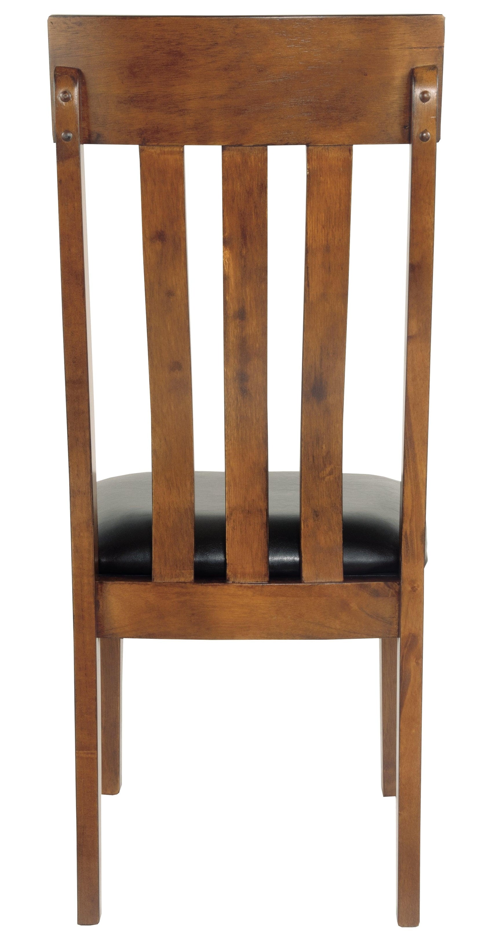 Ralene Medium Brown Upholstered Dining Chair with seat detail