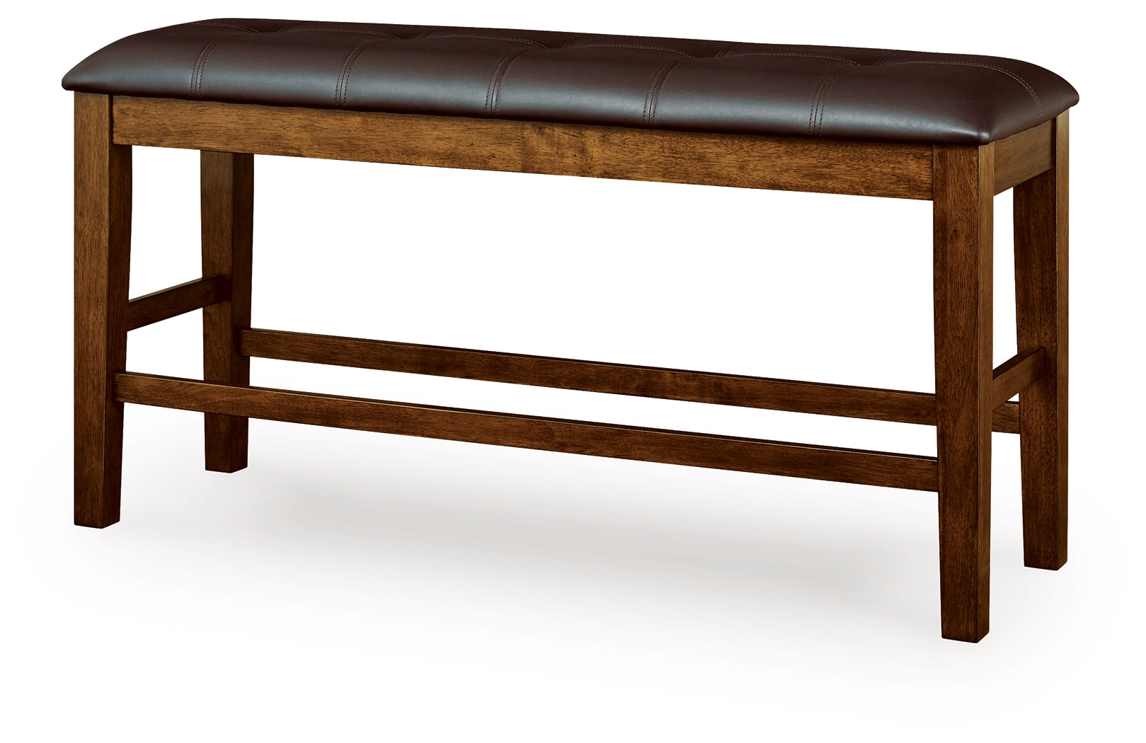 Ralene medium brown counter height dining bench front view