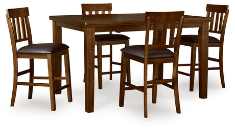 Ralene rustic medium brown dining table corner detail